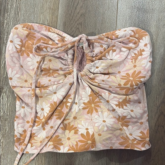 Floral Tube Top with Drawstring - Picture 1 of 3